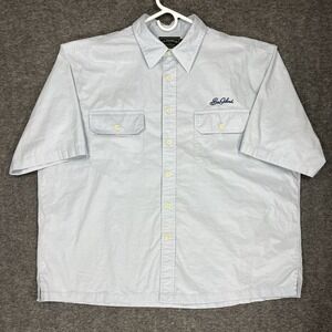 CC Filson Button up Shirt Men's 2XL Blue Short Sleeve Sea Island